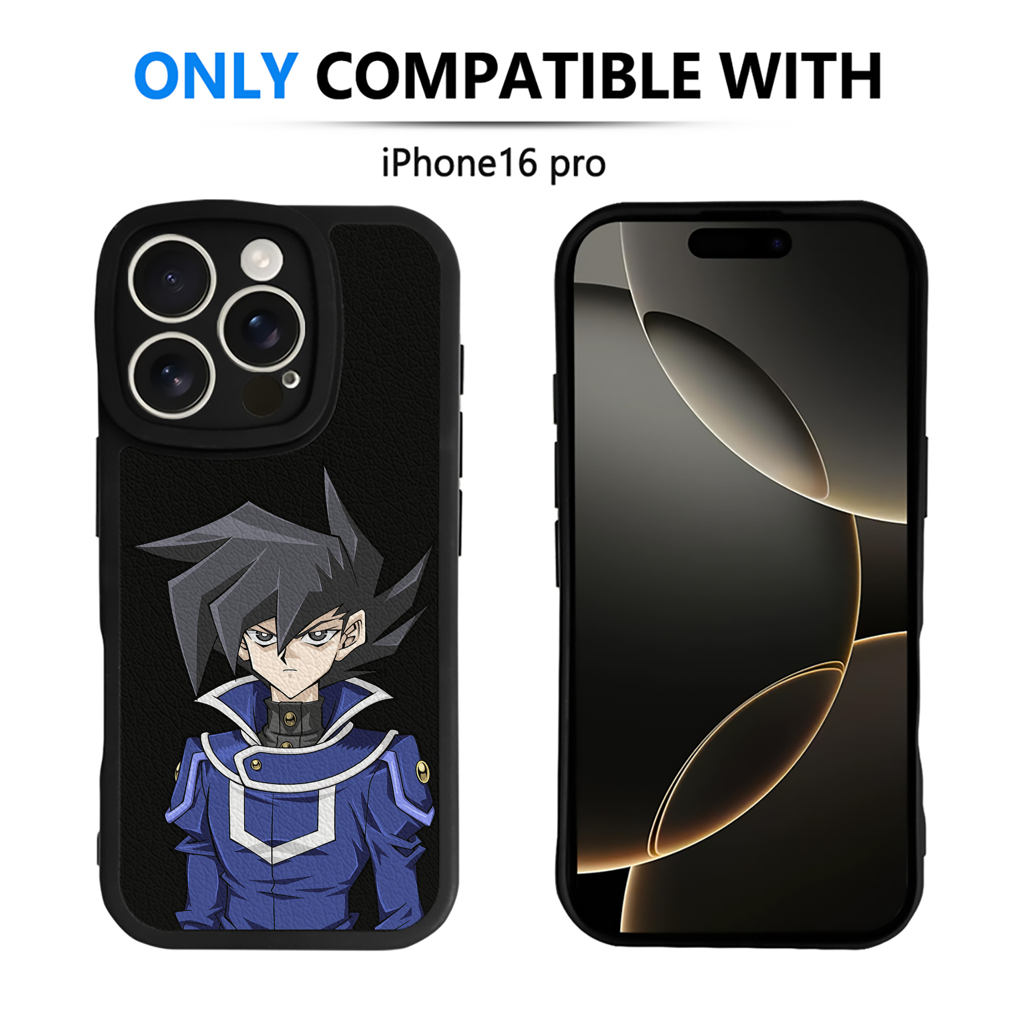（画像用） 遊☆戯☆王 Yu-Gi-Oh! 【iPhone 16シリーズ対応】シリコンスマホケース（レザー調） 材質：シリコン